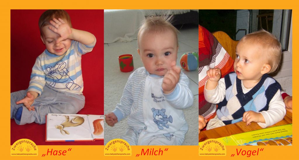 Babyzeichen Zwergensprache Kinder die gebärden
