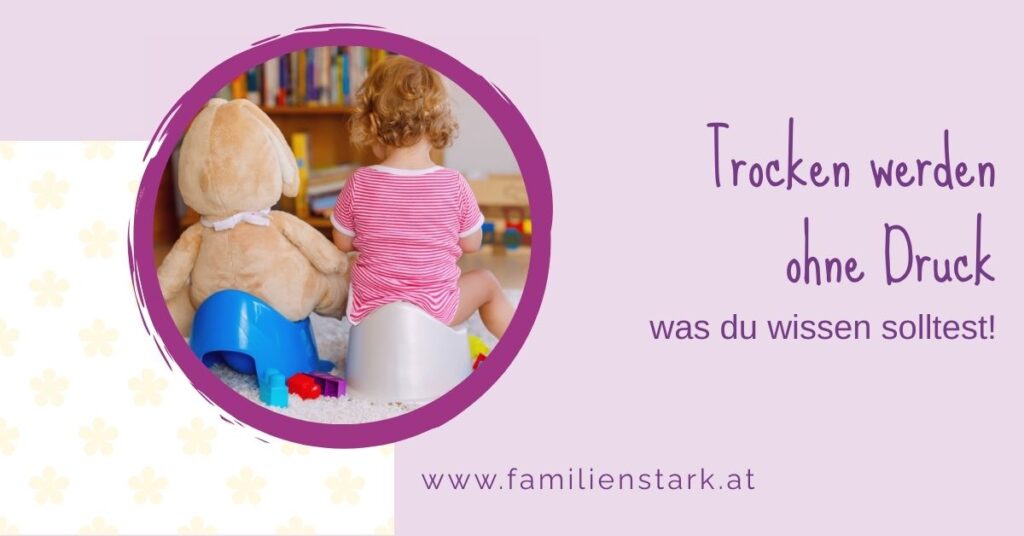 Kind auf dem Töpfchen, Trocken werden spielerisch begleiten