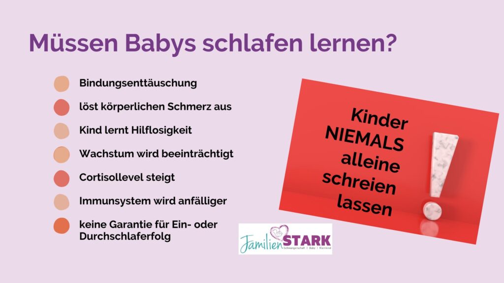 Müssen Babys schlafen lernen? Folgen des Schreien lassens