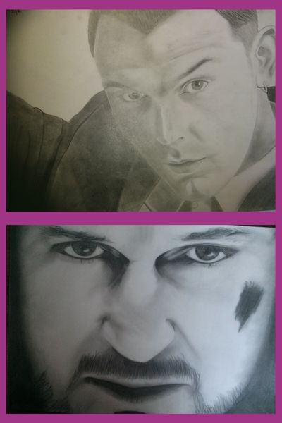 Theo von Hurts, Liam Neeson, Portraitzeichnung von Bettina Dutzler